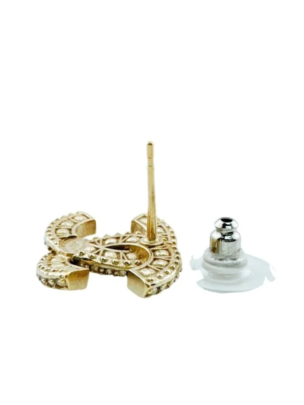 Chanel CC Logo Single Earrings Gold
